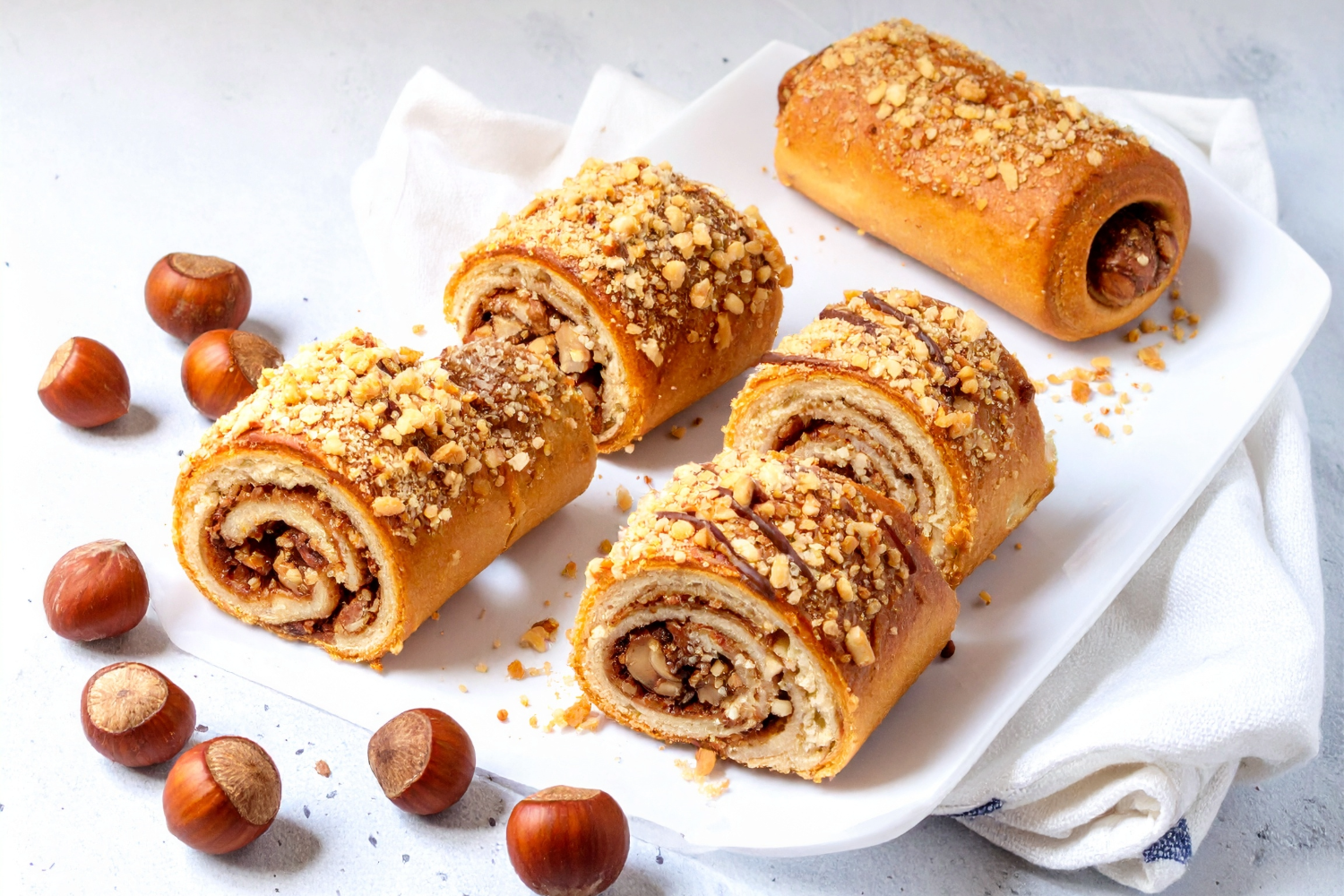 Haselnussrollen mit extra feiner Haselnussmasse 25%