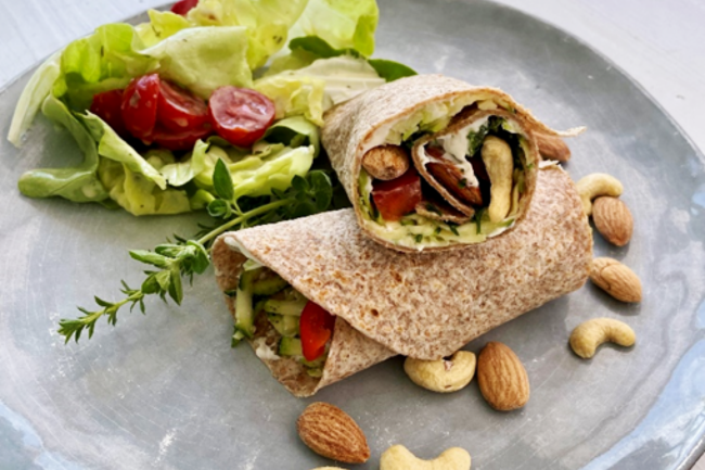 leichte Wraps mit Nussmix