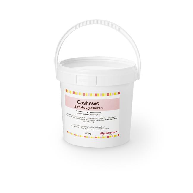 Cashews geröstet, gesalzen 600g, wiederverschliessbare Dose